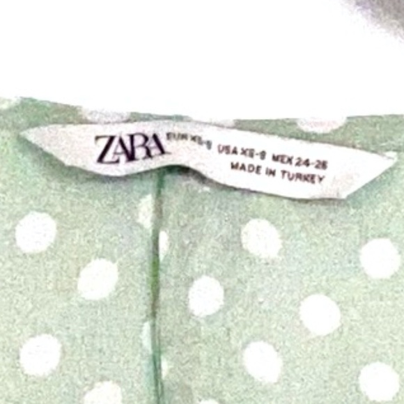 Zara Mint Green Polka Dot Top - XS-S - Picture 4 of 4